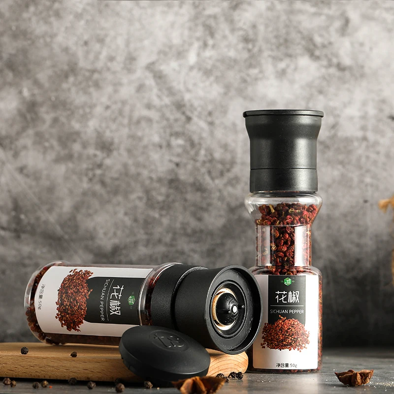 Hot Products 80Ml 90Ml 100Ml 250Ml 225Ml Salt Mill Plastic Spice Bottle Pepper Spice Jars Grinder Mill Set For Kitchen
