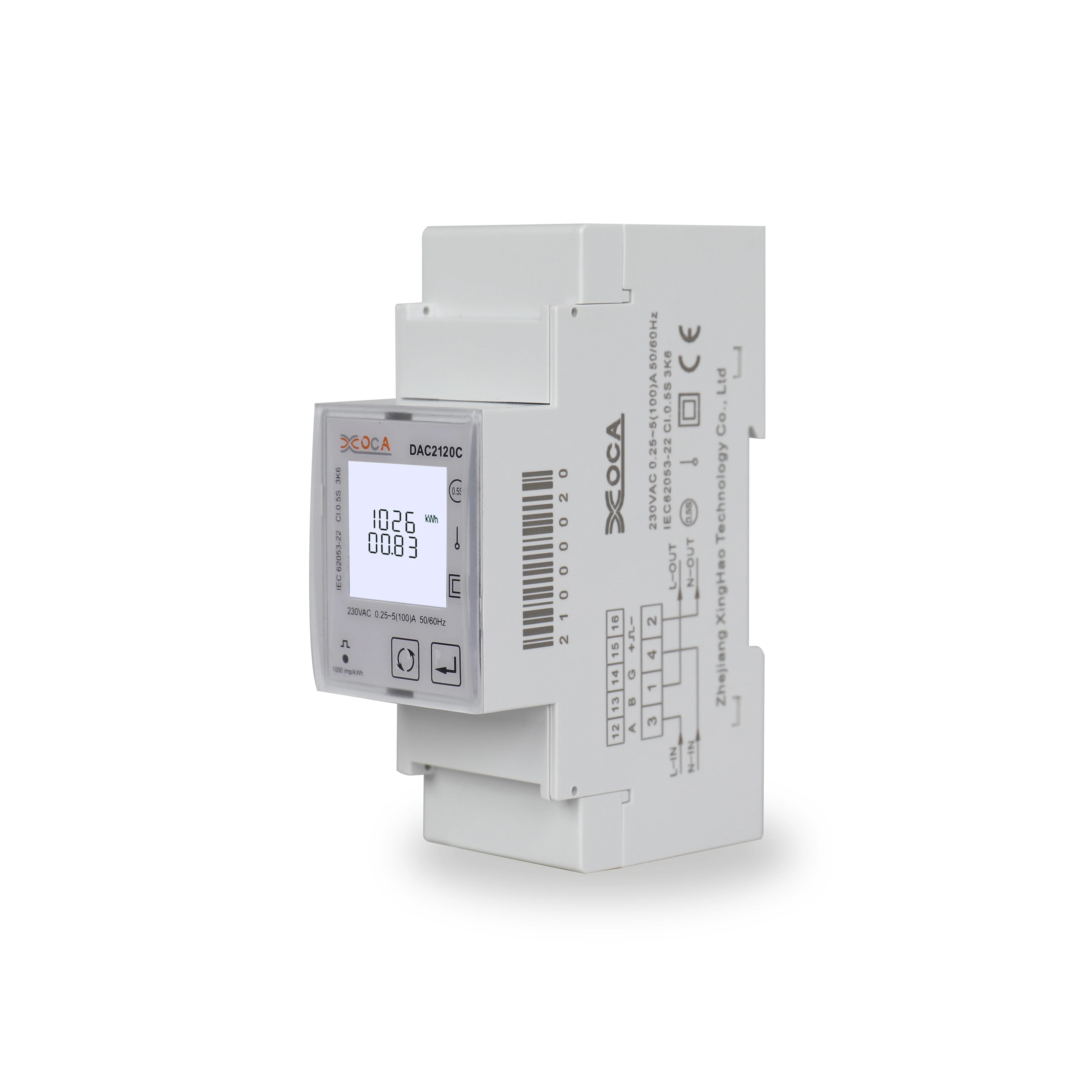 Беспроводной счетчик энергии DAC2120C с Wi-Fi однофазный многофункциональный modbus RS485 встроенное реле