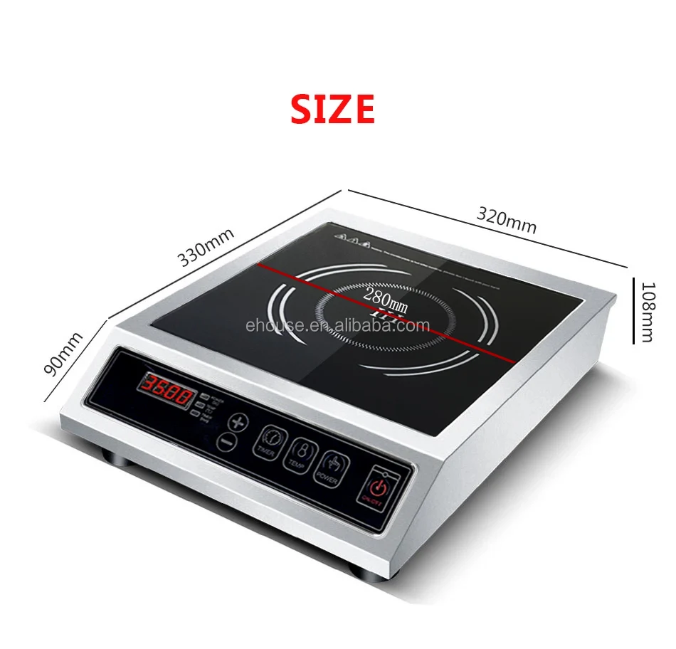 High-Power Commercial Induction Cooker Plastic bottom Electromagnetic Induction Stove/Cooktop Household Use Factory Price