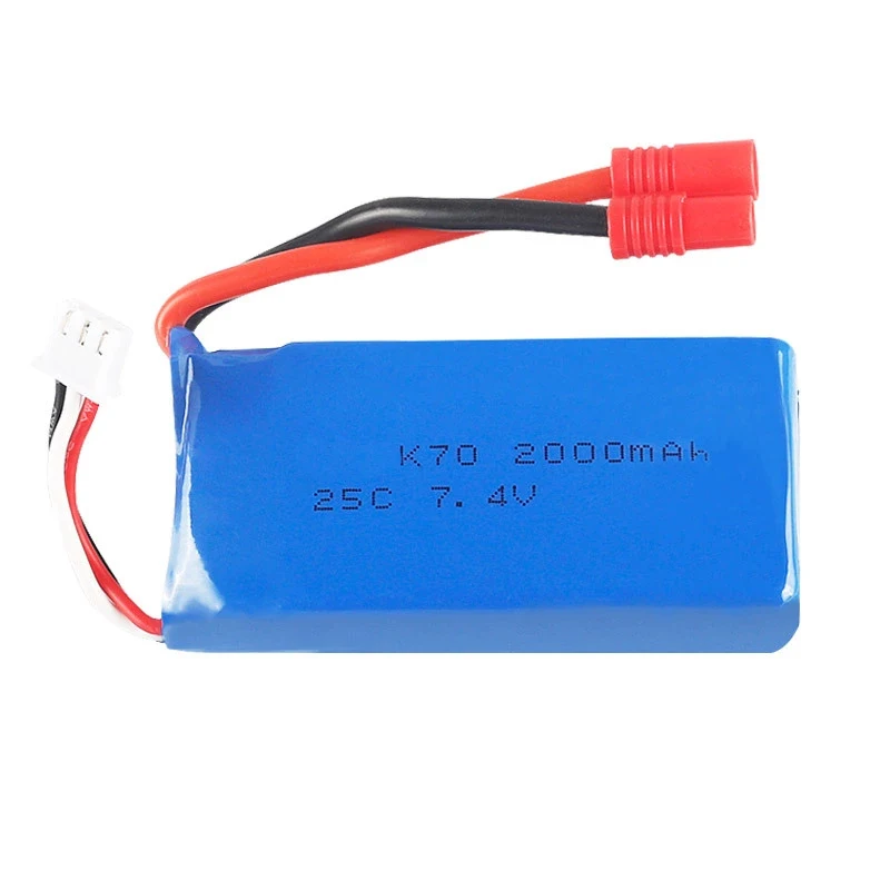 
7.4V 2000mAh K70 RC li-polymer battery pack 903462 25C rate with T connector 