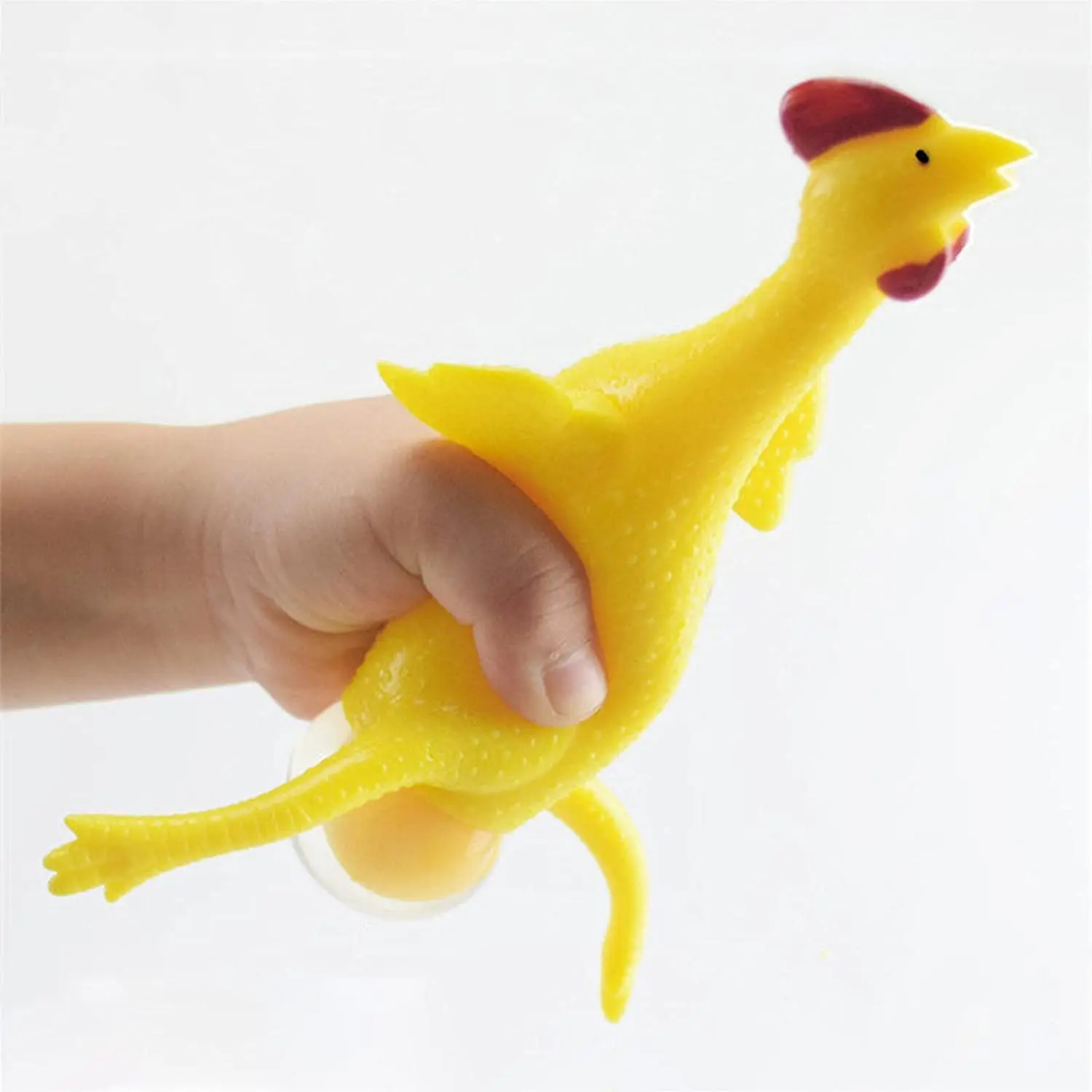 Stress Toys Relief Vent Tricky Toys Creative Squeeze Chicken Laying Egg Key Chain Funny Decompression Chicken Squeeze Toy