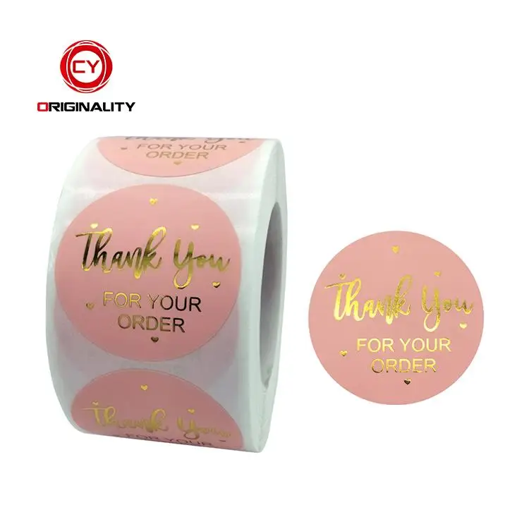 Supporting My Small Business 500 Labels Per Roll Baking Gold Foil Thank You Stickers