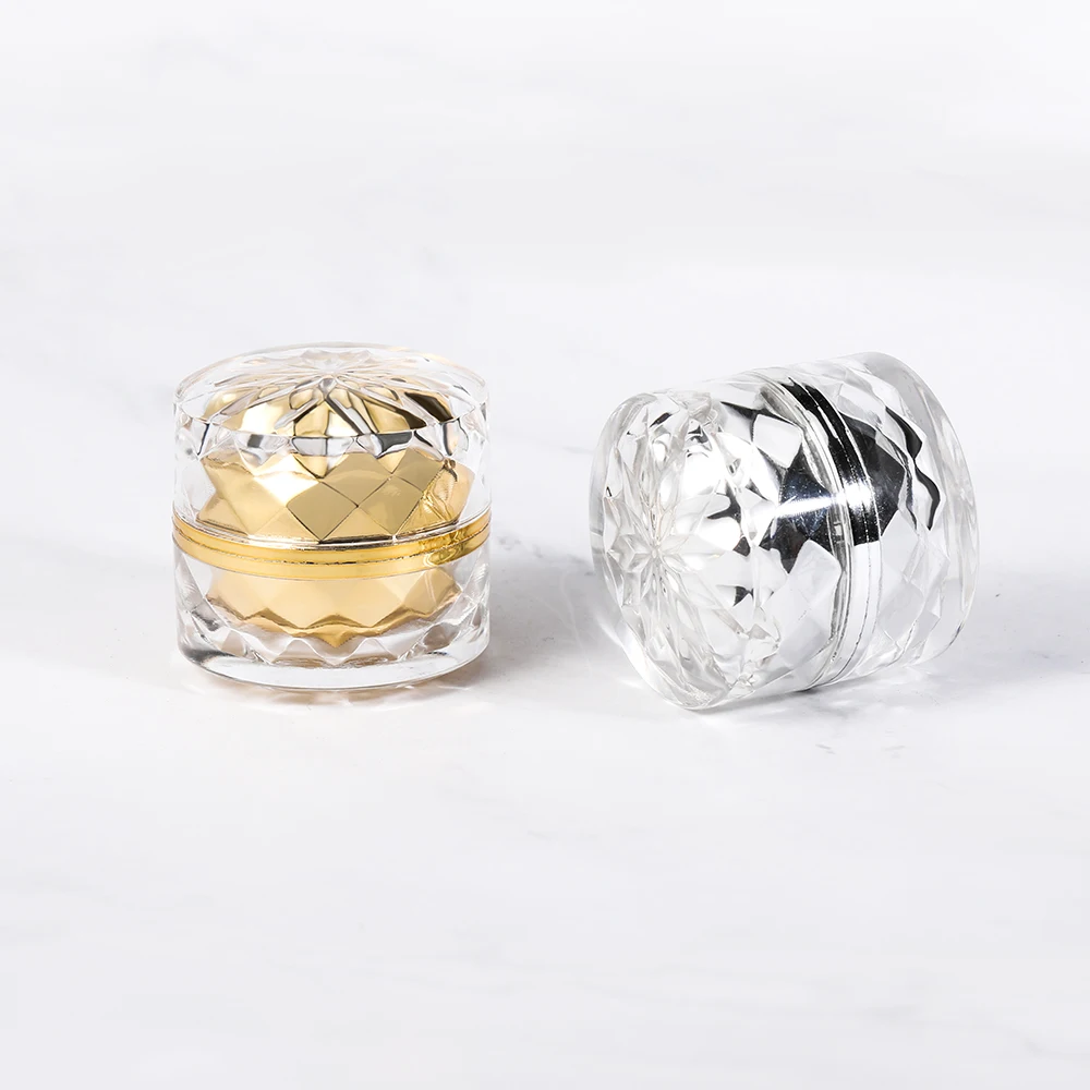 
Factory direct sellling 5g luxury plastic acrylic jar lingge -shaped pattern cosmetic cream jar 