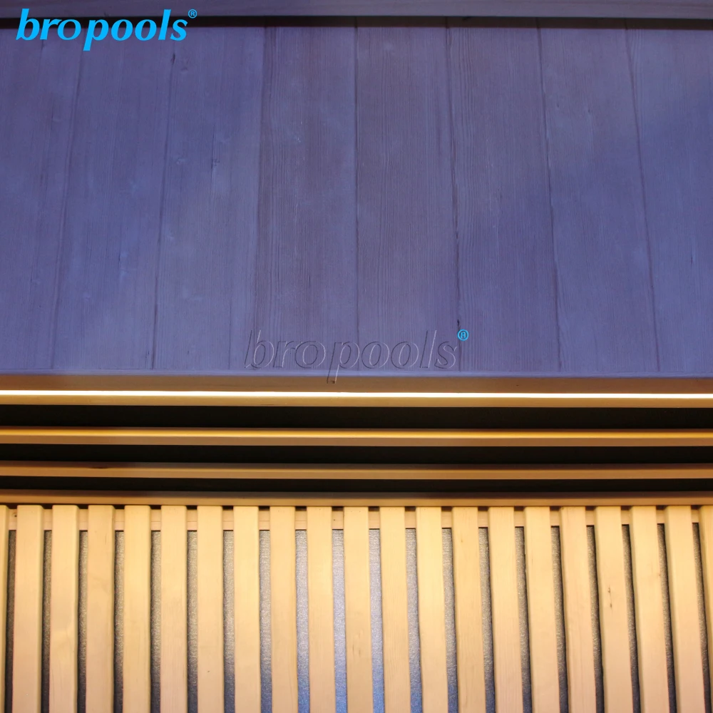 Bropool 1-Person Modern Home Use Far Infrared Sauna 220V Wooden Construction with Touch Control Panel for Apartment Use