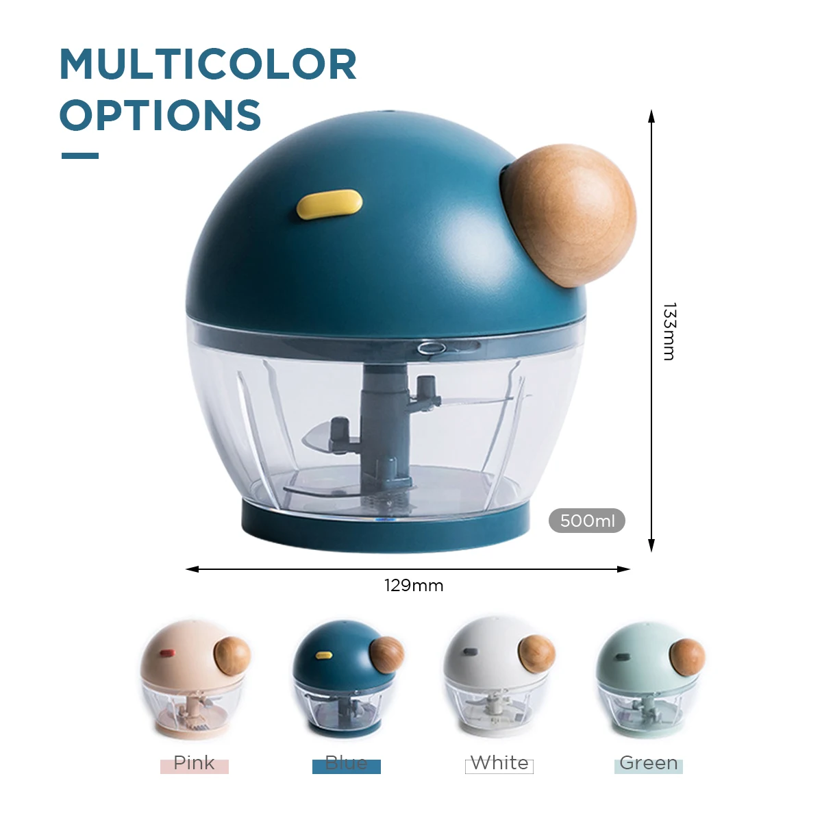 500ML Hand Pull String Mini Multi Functional Meat Vegetable Garlic Chopper