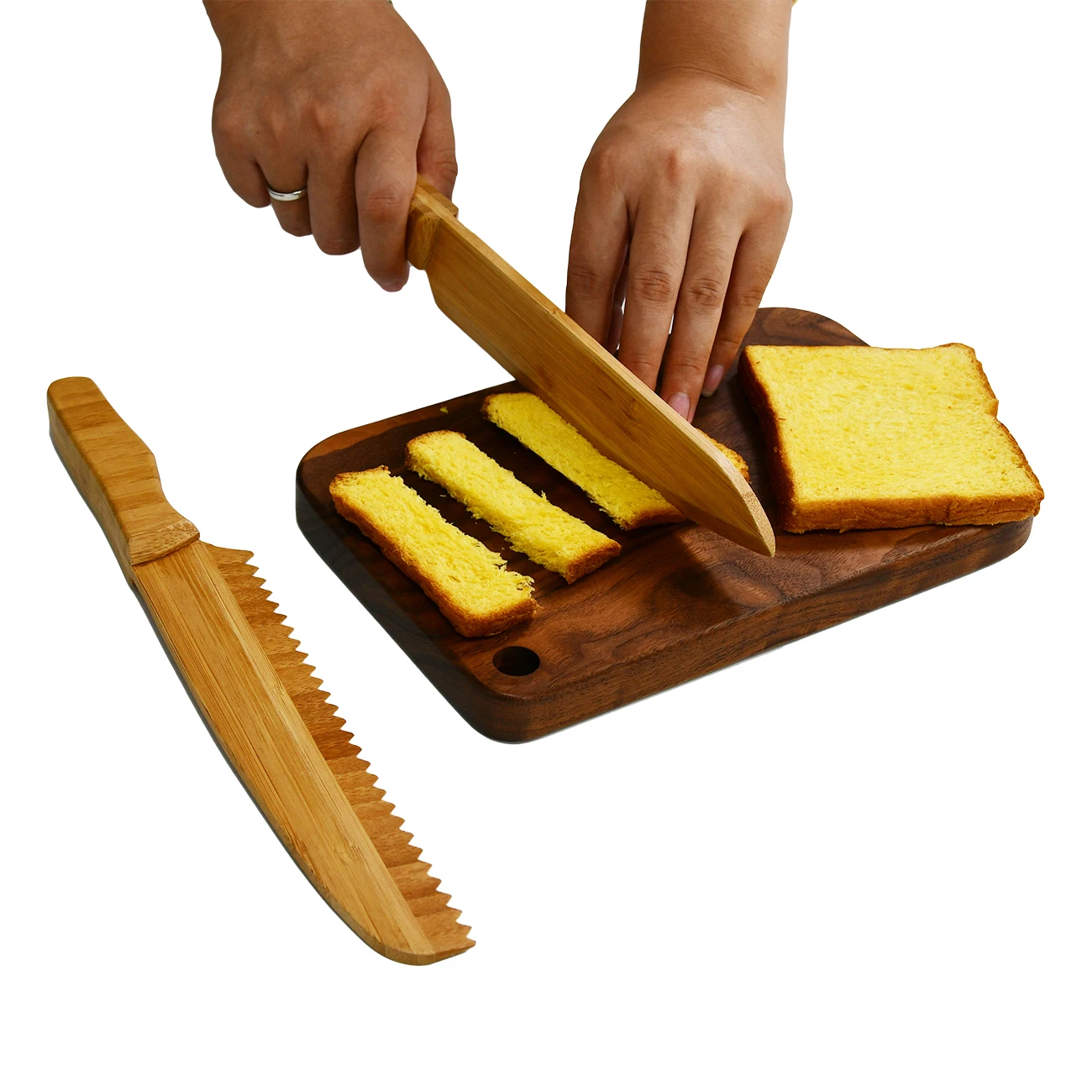 Ultrasonic Damascus Blank Kitchen Bamboo Wood Bread Knife Cheese Slicer Stainless Steel Serrated 12 Inch Olive Wood