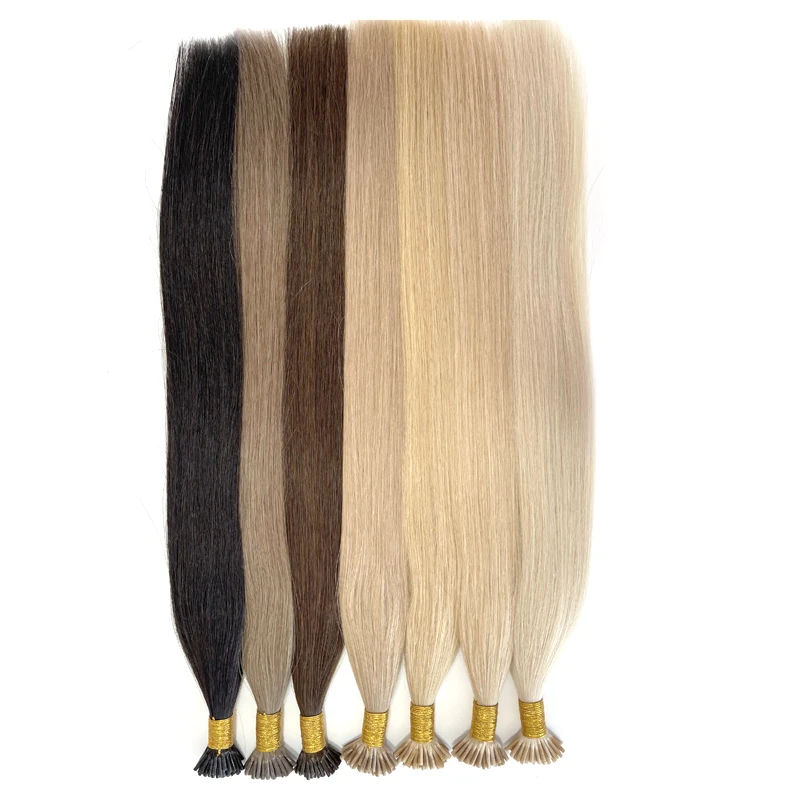 cuticle align flat cuticle remy aligned keratin u  i tip  double drawn hair human extensions