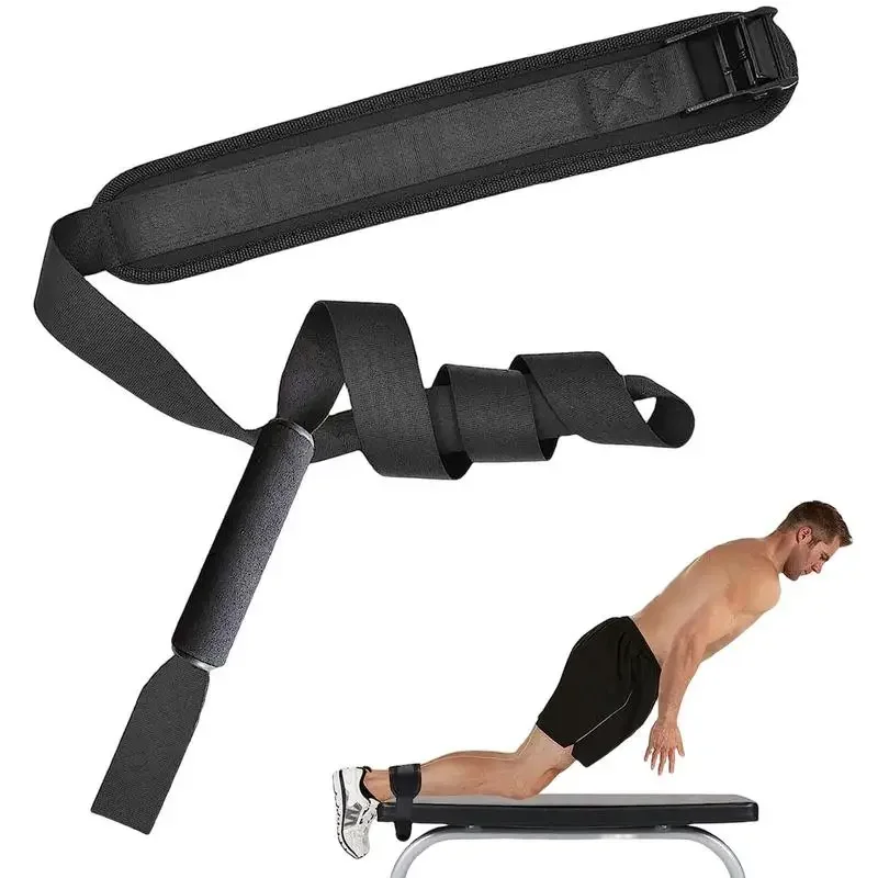 Nordic Hamstring Curl Strap Leg Exercise Assisted Strap Belt With Neoprene Pad Sit-ups Workout Home Gym Fitness Equipment