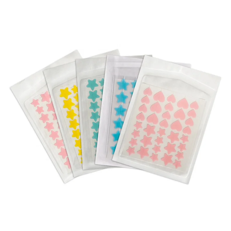Skin Care Natural Vegan Ingredient Pink Yellow Pimples Remover Patch for Acne Cure