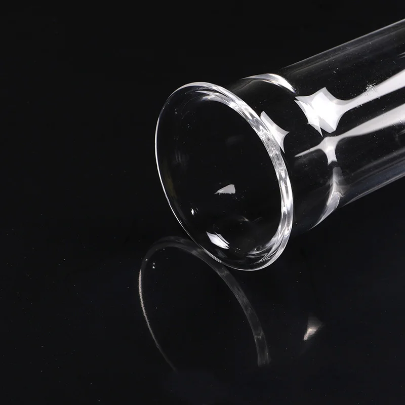 Fused quartz glass products with bullae shell at one end closed quartz glass tube laboratory instruments