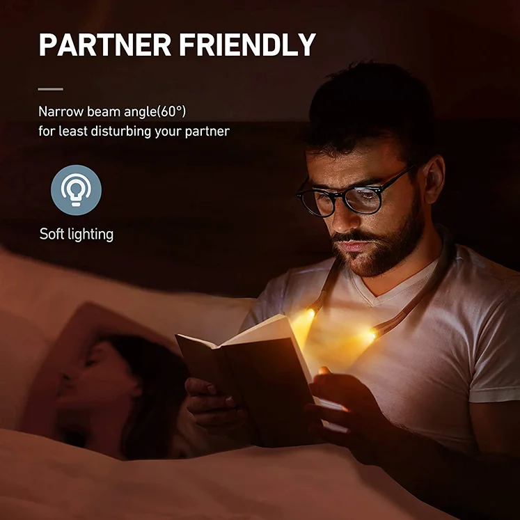 Free Sample Amazon Best Sale Dropshipping OEM Bed Hotel Hands Free Brightness Usb Portable Led Bed Reading Light Book Lamp