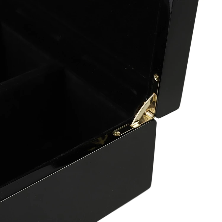 Wooden Tea Storage chest High light black box glass window cases wooden tea chest