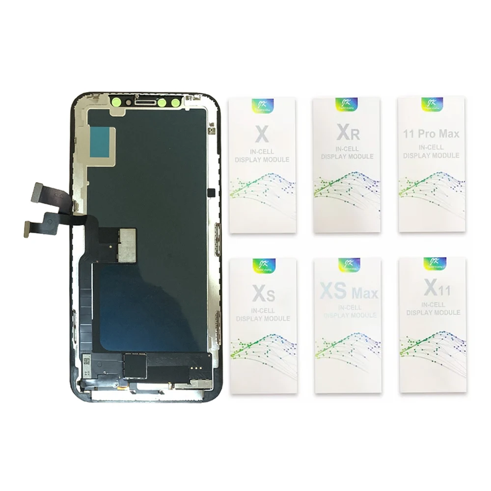 ЖК-дисплей JK Incell для iPhone X XS Max XR 11 Pro Max 12 Pro, ЖК-дисплей, 3D сенсорный экран, дигитайзер, запасные части, без битых пикселей