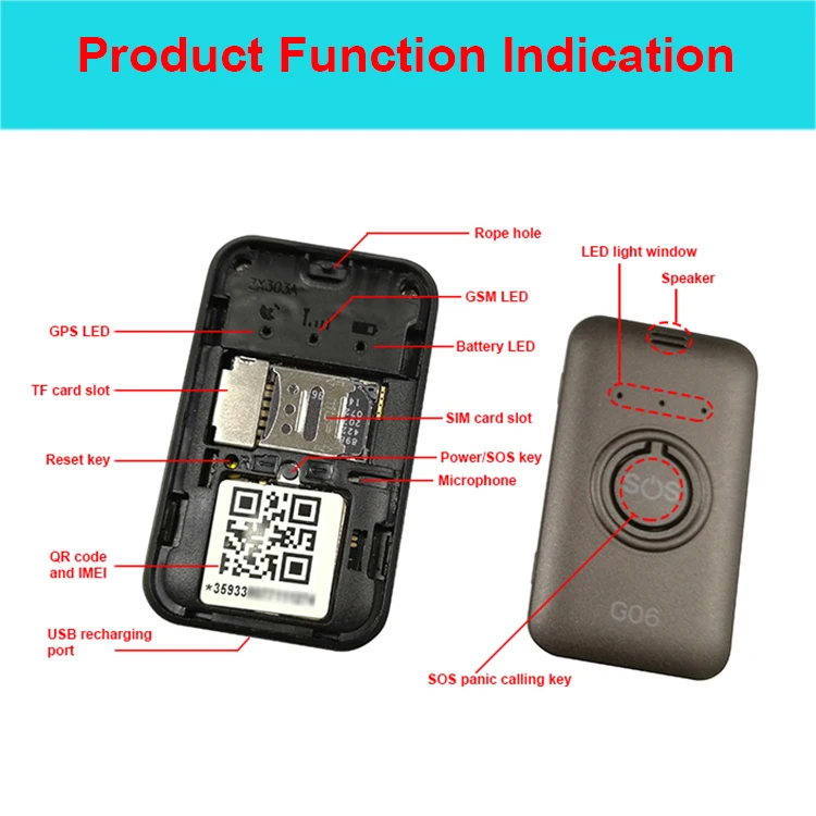 GPS Tracker for Kids - Real-Time Tracking Device with SOS Button & 2-Way Speakerphone - Safety Electronics for Kids Pet