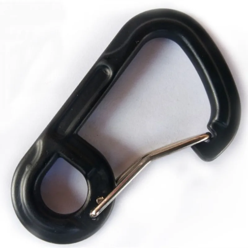 HXY 62.5*37MM China factory wholesale customized color 6cm wire gate carabiner clip aluminum keychain hammock carabiner hook