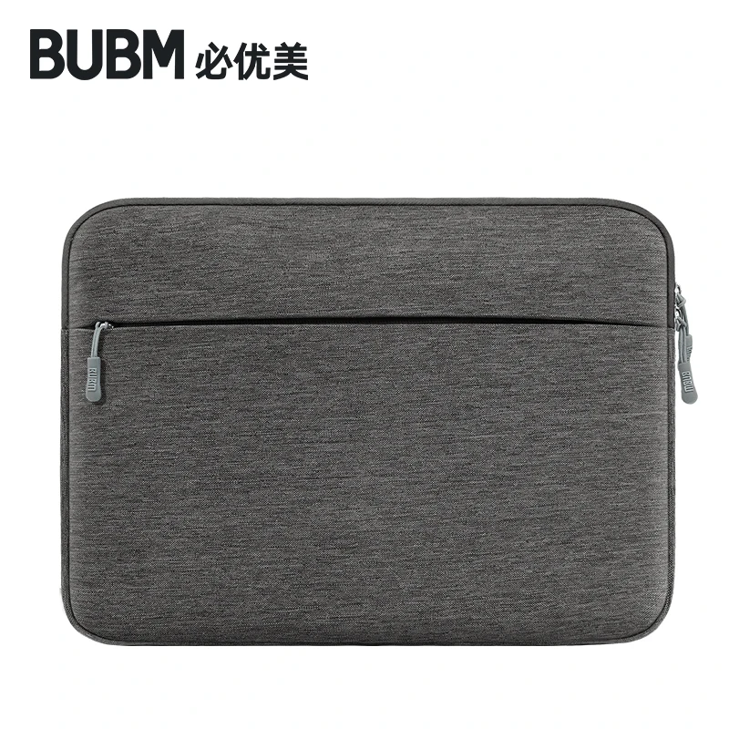 Padded Plush Lining Waterproof Laptop Pouch with Pen and Pencil Holders Hidden Tote Rope Zipper Handle Laptop Sleeve