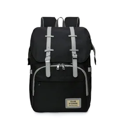 2022 Hot Sale Diaper Bag With Bed And USB Fashion Waterproof Baby Nappy Bag  Backpack Mummy Bag