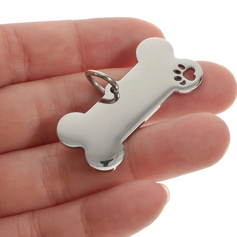 Pet ID Tags Personalized Dog Tags Bone-shaped Tags Engraved for Pets