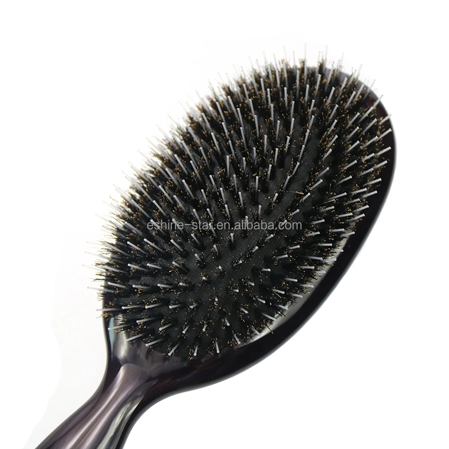 Salon Detangling Style Thermal Heat Hair Brush Ionic Extension Hair Drying Custom Massage Paddle Boar Bristle Hair Brush