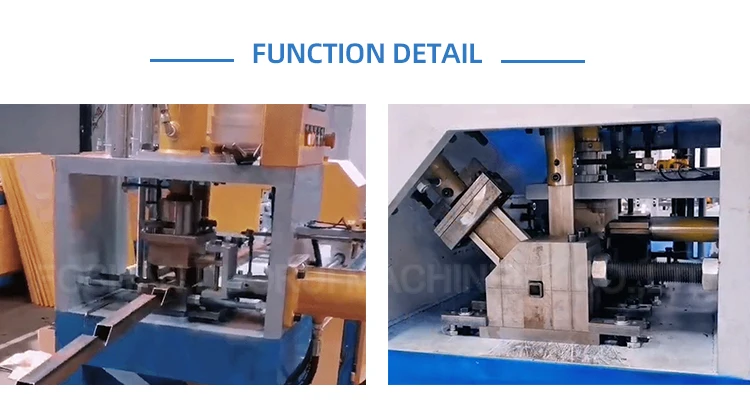 Display Shelf Rack Square pipe Tube Hydraulic Angle Notching Machine 45 90 Degree Miter CNC AUTO Punching Machine