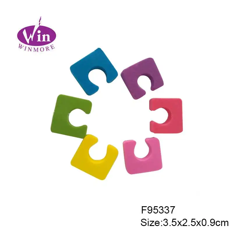 Bright colored mini single toe separator eva foam pedicure tools nail art tools