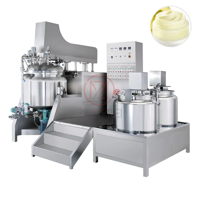 Fully Automatic Intelligent Vacuum Homogenizer Emulsifier Machine Body Lotion Making Machine For Cosmetics Chemical