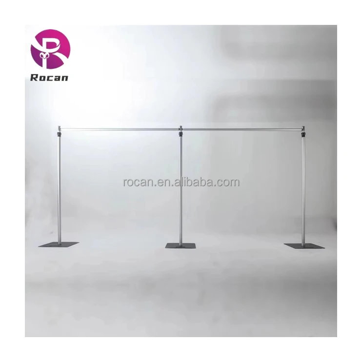 10ft Flower Wall Stand  Drape Stand Wedding Backdrop Cross bar Upright Pole Stand Adjustable Aluminum Pole