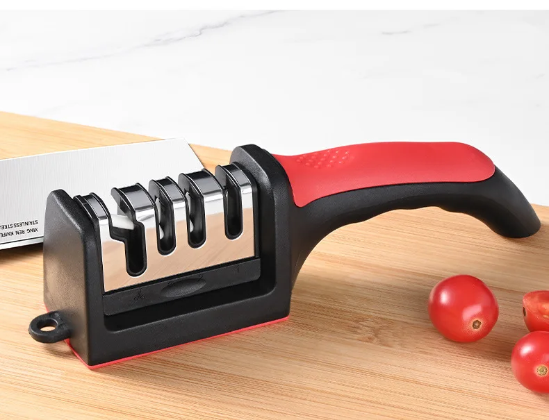 Wholesale Stainless Steel Blades Knife Sharpener Non-Slip Base fruit knife sharpener scissors