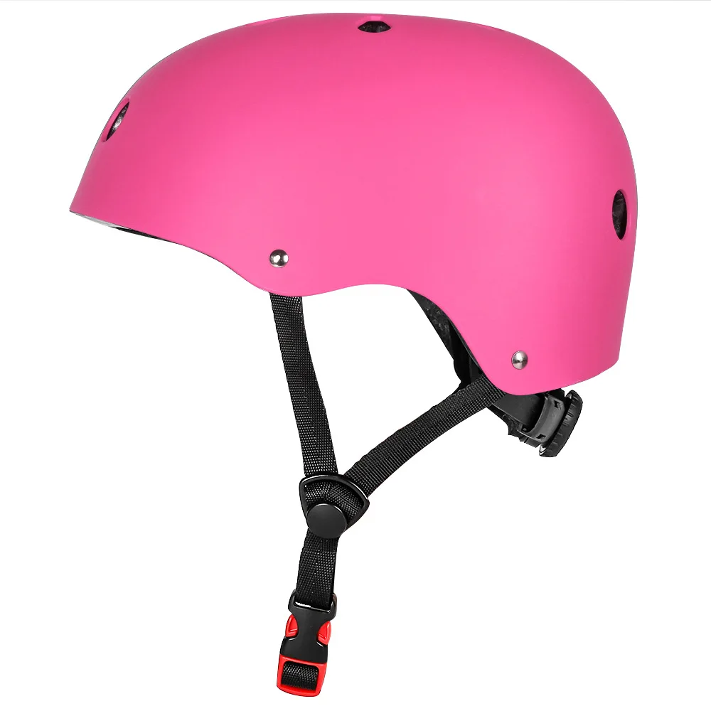 Manufacturers Popular Safety Helmet Solid Color Roller Skateboard Riding Pedal Helmet Anti-collision Children Adult Models