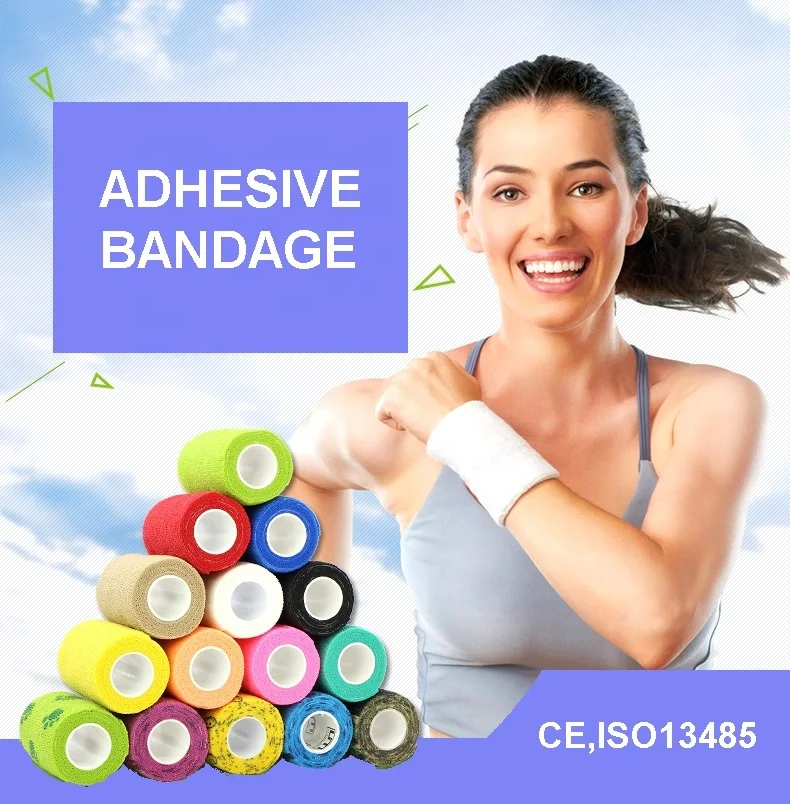 Ready to ship 10CMx4.5M Disposable Nonwoven Cohesive Bandage