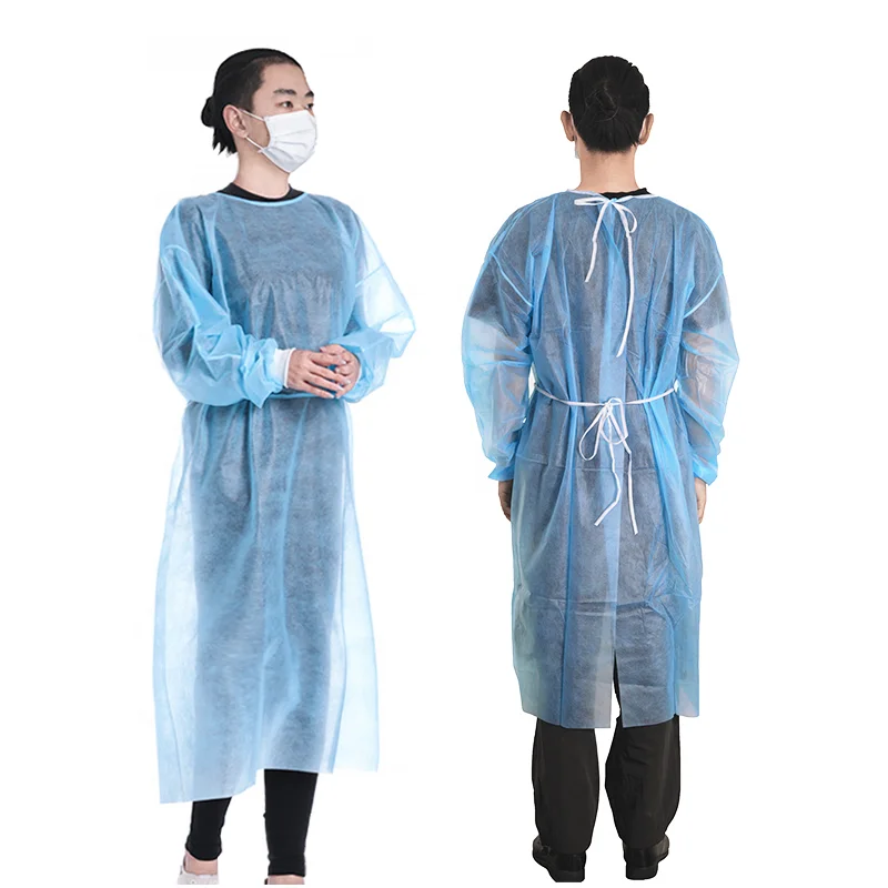 safety protective  Pp  Fabric  Overalls  Pp  Disposable  Coverall  blue  Medical   Isolation  Gown