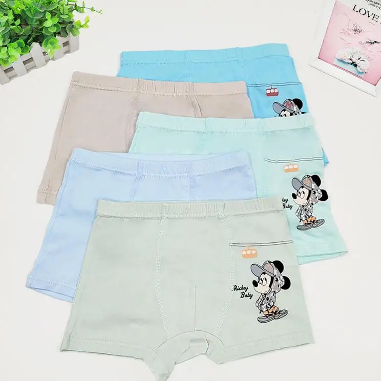 2024 Newest Boys Cotton Comfortable Cartoon Printed Underwear Soft Breathable Boxer Briefs