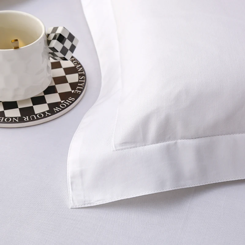 2024 New Cotton Tribute Satin Twill Pure White Four-Piece Bedding Set Plus Four-Piece Set