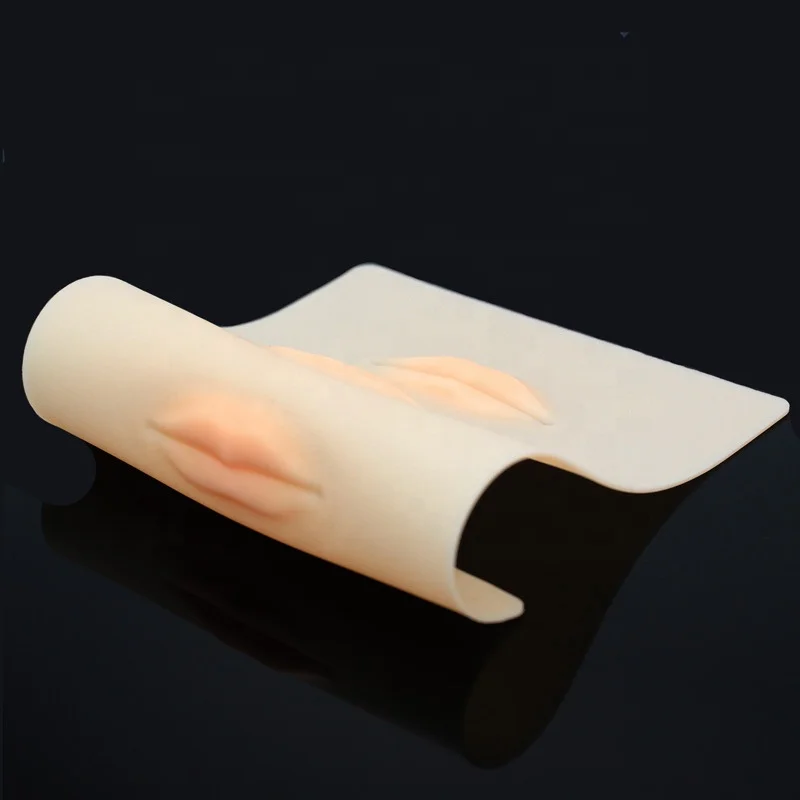 Beauty Module Piercing Stereoscopic Tattoo 3D Double Side Permanent Silicone Thick Lip Microblading Practice Skin