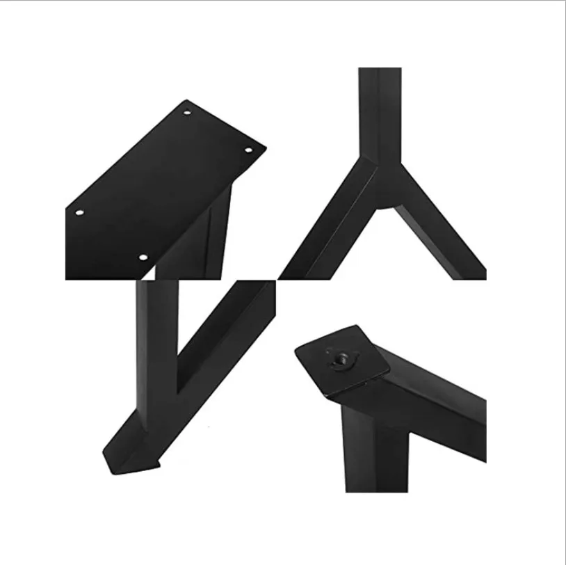 Высококачественные черные окрашенные железные металлические ножки для стола «сделай сам» ресторана журнального столика бара