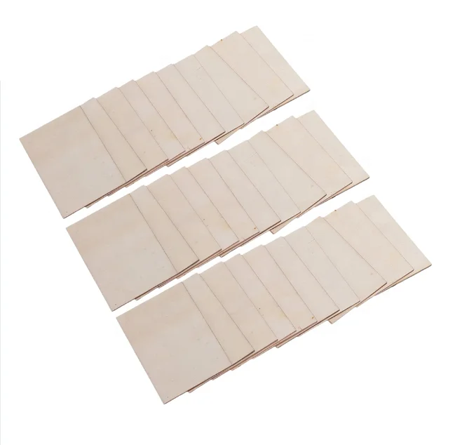 3mm 1/8 x 8 x 8 Inch Premium Bass Wood Plywood Box of 16 Flat B/BB Grade Birch Veneer Sheets Perfect for Laser CNC Cutting