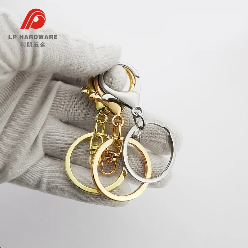 Keychain with hook O ring keyrings metal keychains promotional keychain sets wholesale for craft making jewelry