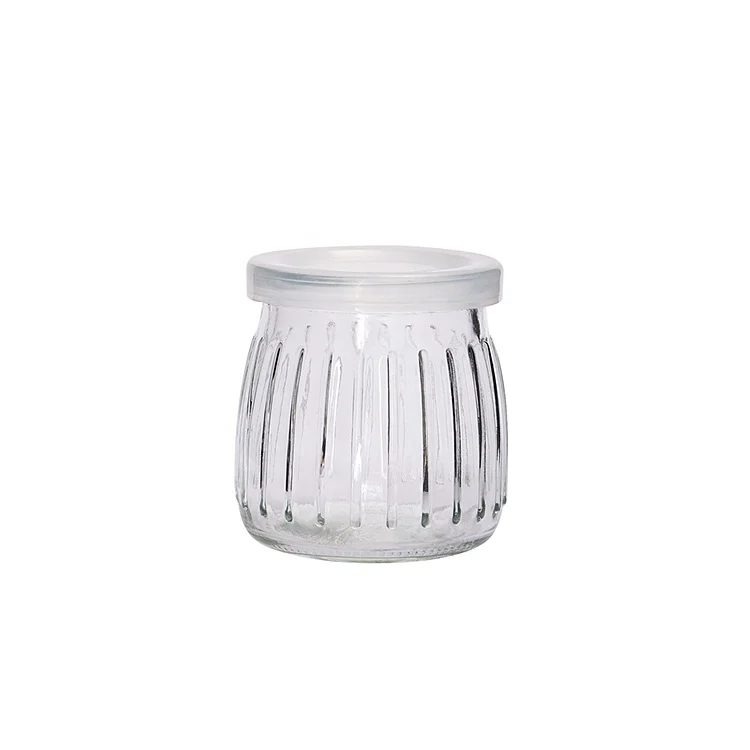 Transparent 150ml 200ml yogurt glass jam pudding jar for milkshake mousse cup