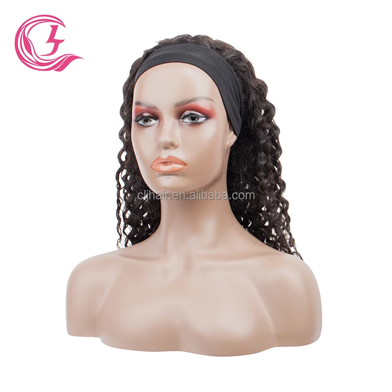 Cljhair 2022 New Arrivals Pelucas  Raw Unprocessed  Large Cap Viatamese Deep Wavy Braided Headband Wig