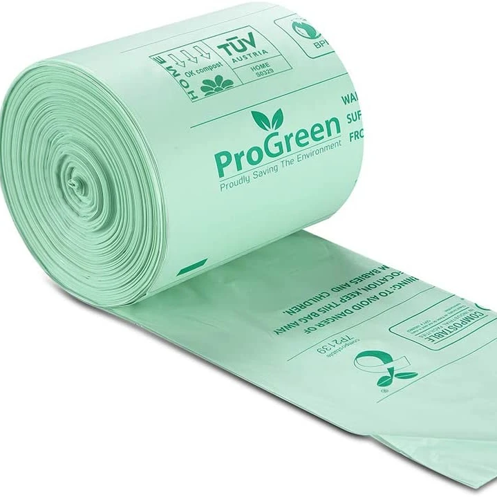 
Compostable EN13432 1C Print PLA PBAT Biodegradable garbage bags 