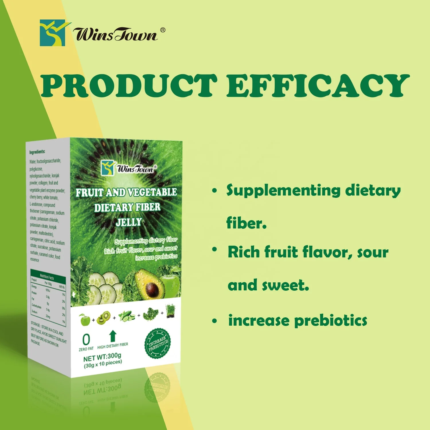 Hot Selling Fruit and Vegetable Dietary Fiber Slimming Jelly Meal Replacements Weight Loss Products