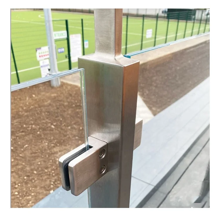 Hot Sale SS304 Stainless Steel Glass Square Glass Clamp stair railing clamp stairs balustrade fitting