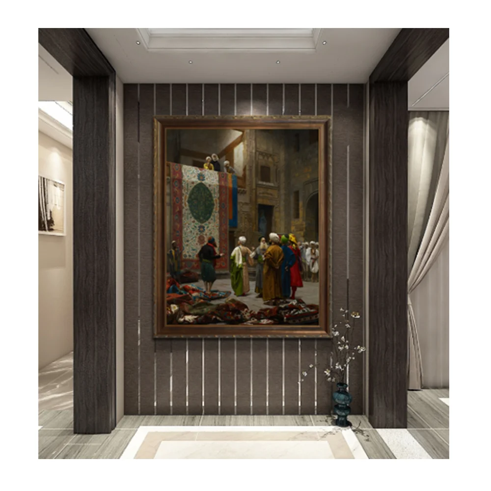 Famous Orientalism Style Carpet Merchant Canvas Arab Art handmade canvas paintings for sale paint by numbers adult art