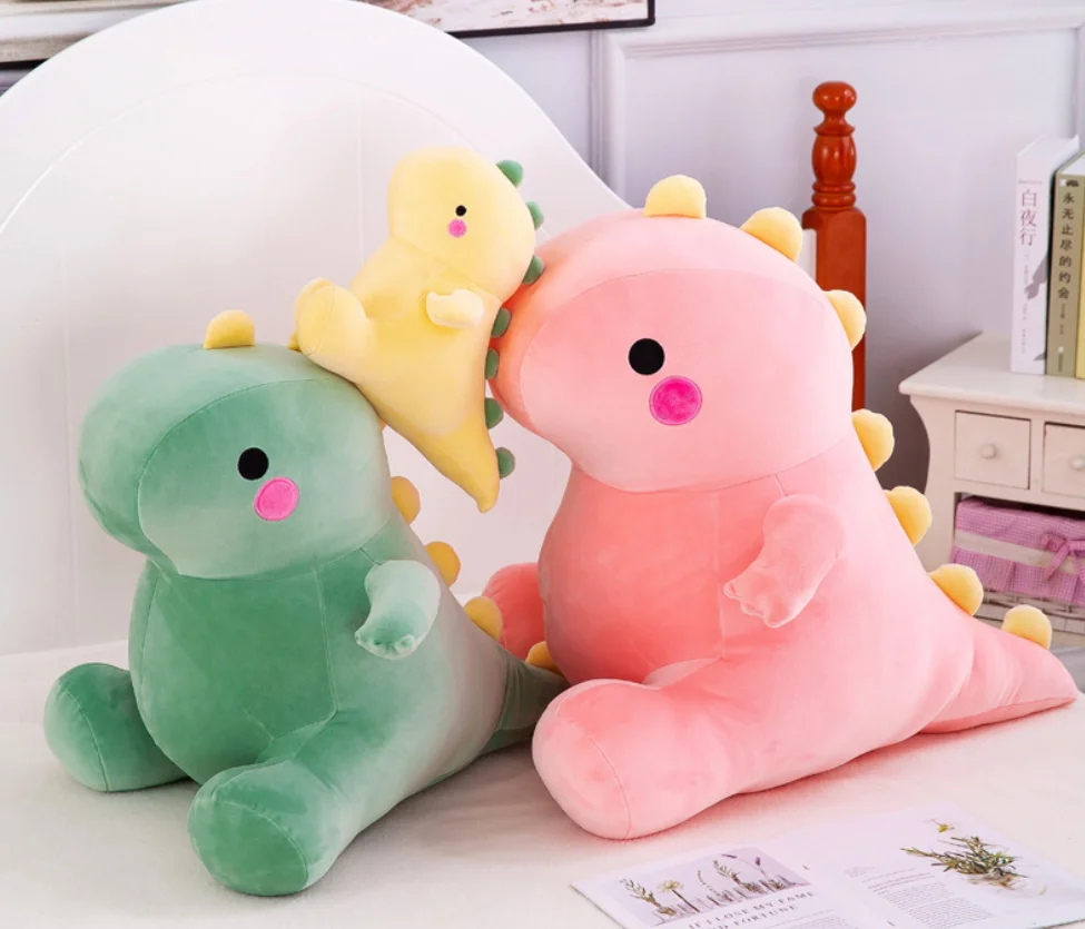 Hot-selling Cute Cartoon Dinosaur Toys Popular With Children Multi-color Optional PP Cotton Dull Dragon Doll Pillow
