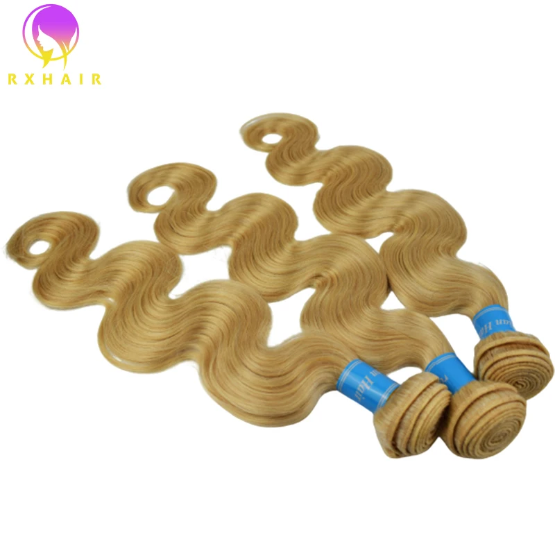 
Brazilian hair blonde raw virgin human hair cuticle aligned 613 bundles with frontal Virgin Cuticle 10A Hair Bundles 