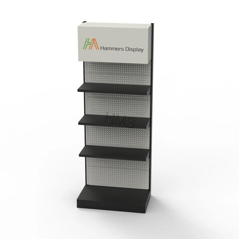 Hardware Pegboard Metal Floor Rack Tool Display Customized Rack Stand