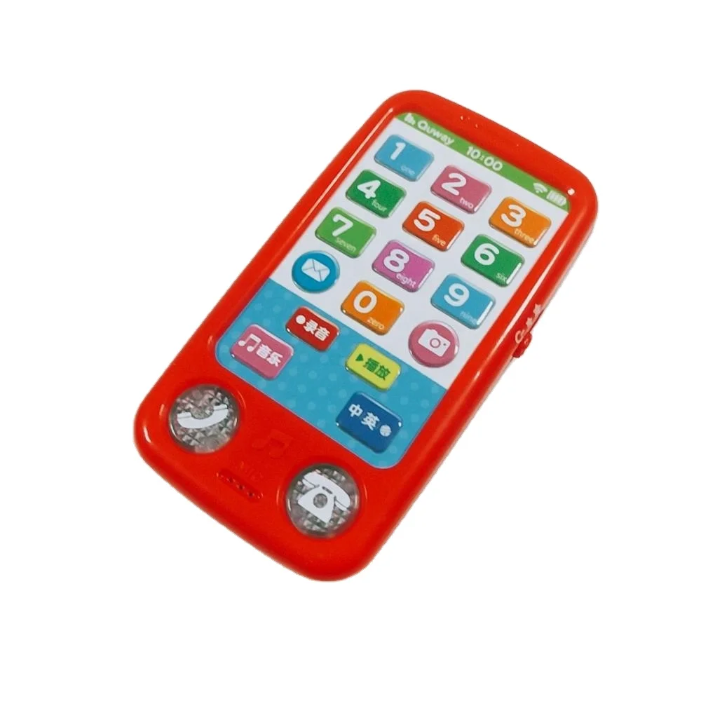 OEM/ODM educational early learning smart plastic electronic music toy mobile phone cellphone baby toy for kids