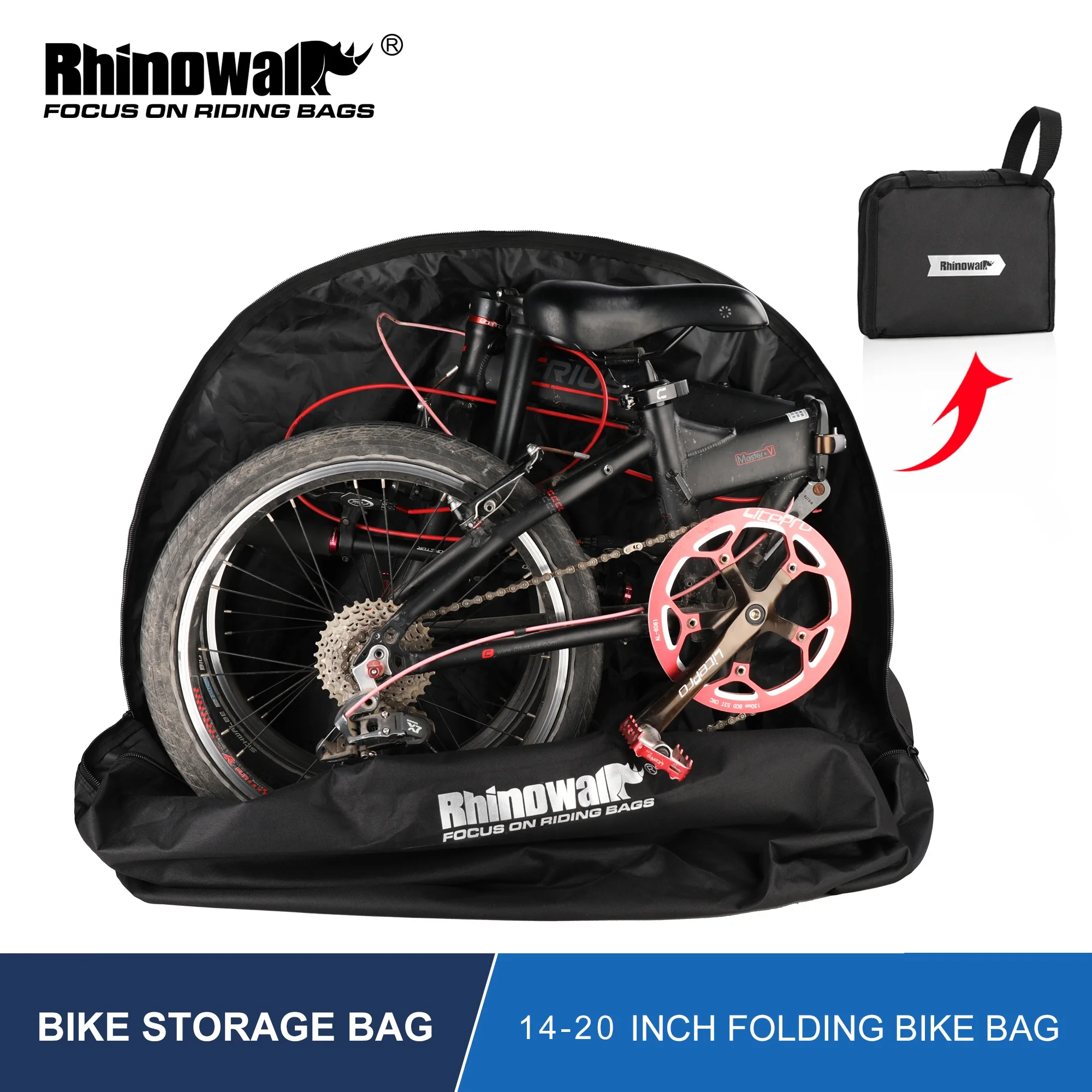 Rhinowalk 20 Inch Folding Bike carrying bag Balanced Bike Carrier storage bag for bicycle
