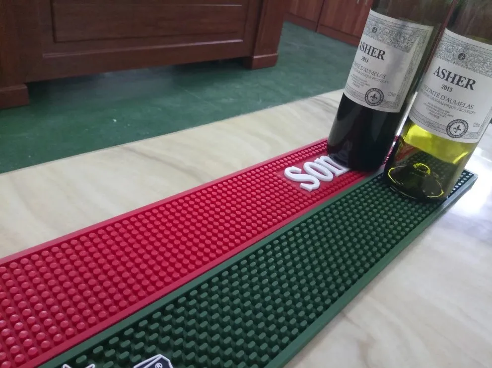 
Personalized Rubber Bar spill Mat / beer drinking barmats /printing or embossed custom logo bar rail mats 