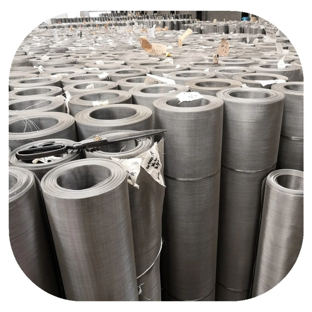 Stainless Steel Woven Screen Mesh 304 316 Ultra Fine 1 2 4 5 10 Micron 304 316 Stainless Steel Metal Wire Rope Net Mesh